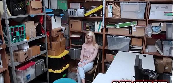  Busted Shoplifting Blondie Backroom Waiting